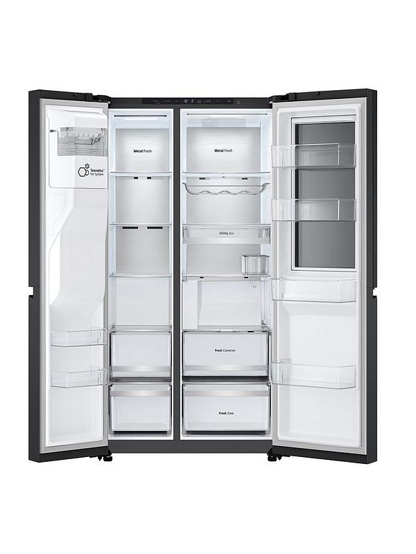 LG InstaView GSXE90EVAD 628L Smart Inverter American Style Fridge Freezer - Black Steel - Image 6